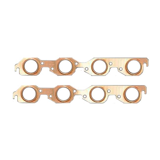 SCE Pro Copper Embossed Exhaust Gaskets 4013 Gaskets, Header, Copper, Round Port, Chevy, Big Block, Pair
