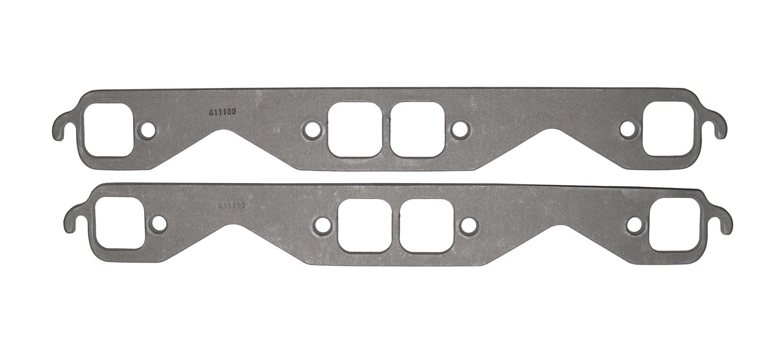 SCE Graph-Form Premium Header Gaskets 411180 Exhaust Gaskets, Header, Hi-Density/Hi-Temp Graphite, Square Port, Chevy Small Block , Set