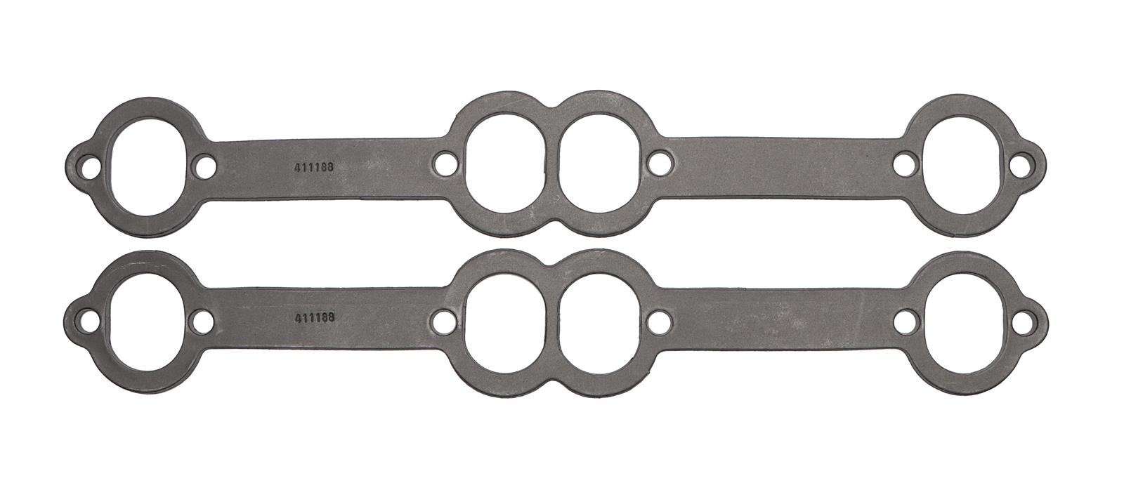 SCE Graph-Form Premium Header Gaskets 411188 Exhaust Gaskets, Header, Hi-Density/Hi-Temp Graphite, Oval Port, Chevy Small Block , Set