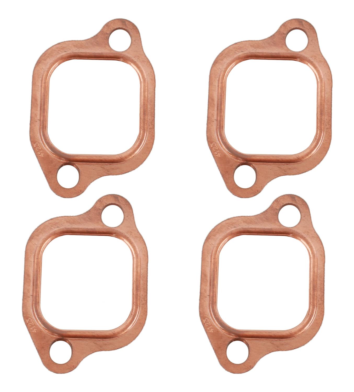 SCE Pro Copper Embossed Exhaust Gaskets 4123 Header and Manifold Gaskets, Embossed, Square Port, Fits Esslinger ARCA 2.3 Heads, Ford, 2.3L, Each