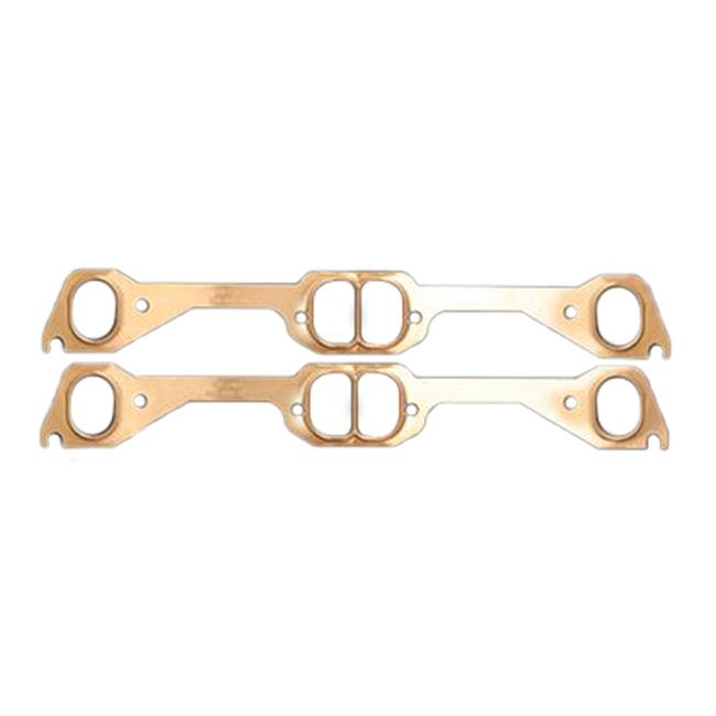SCE Pro Copper Embossed Exhaust Gaskets 4128 Gaskets, Header, Copper, D-Port, Pontiac, V8, Pair