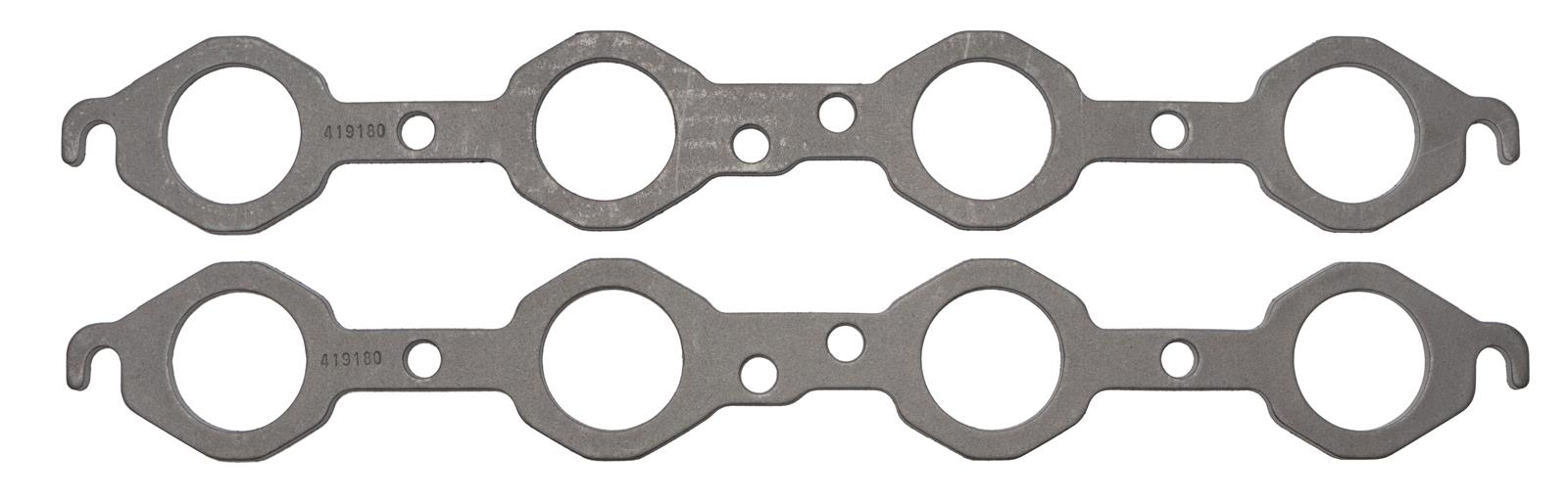 SCE Graph-Form Premium Header Gaskets 419180 Exhaust Gaskets, and Exhaust Manifold, Premium, High-density/Hi-temp Graphite, Round Port, Chevrolet, 5.7L LS, Pair