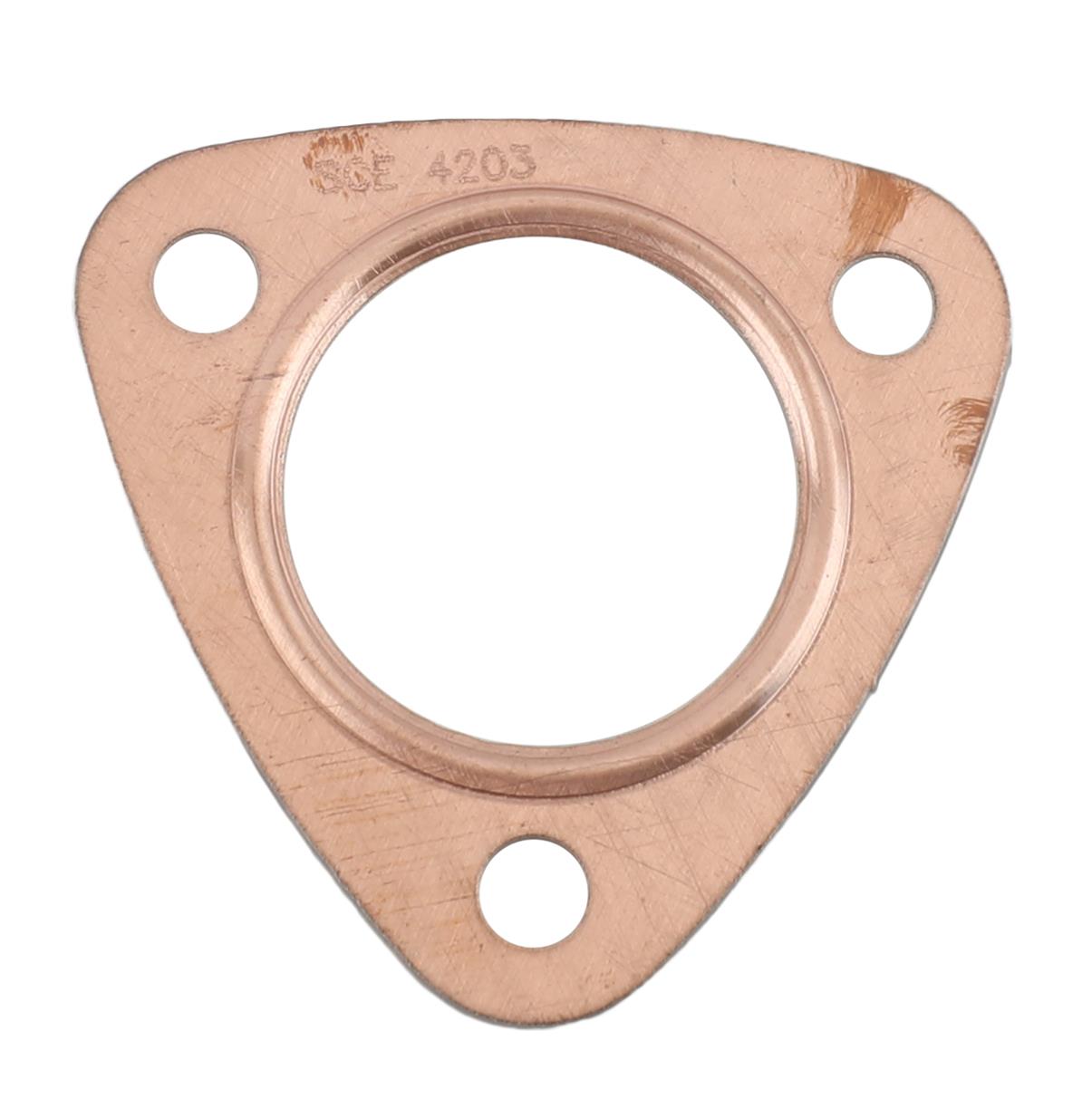 SCE Pro Copper Collector Gaskets 4203 Gasket, Copper, 3-Hole, 2.00 in. Inside Diameter, Each