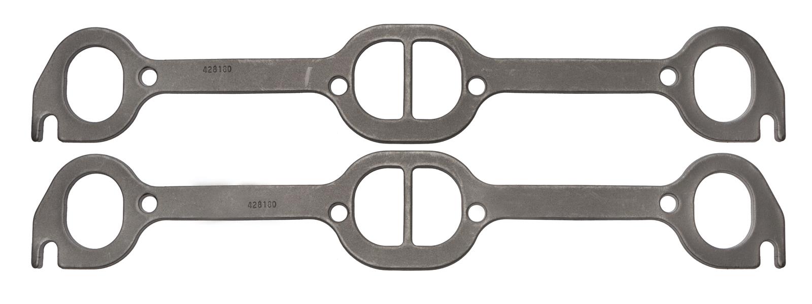 SCE Graph-Form Premium Header Gaskets 428180 and Exhaust Manifold Gaskets, Premium, High-density/Hi-temp Graphite, D-port, Pontiac, Pontiac V8, Pair