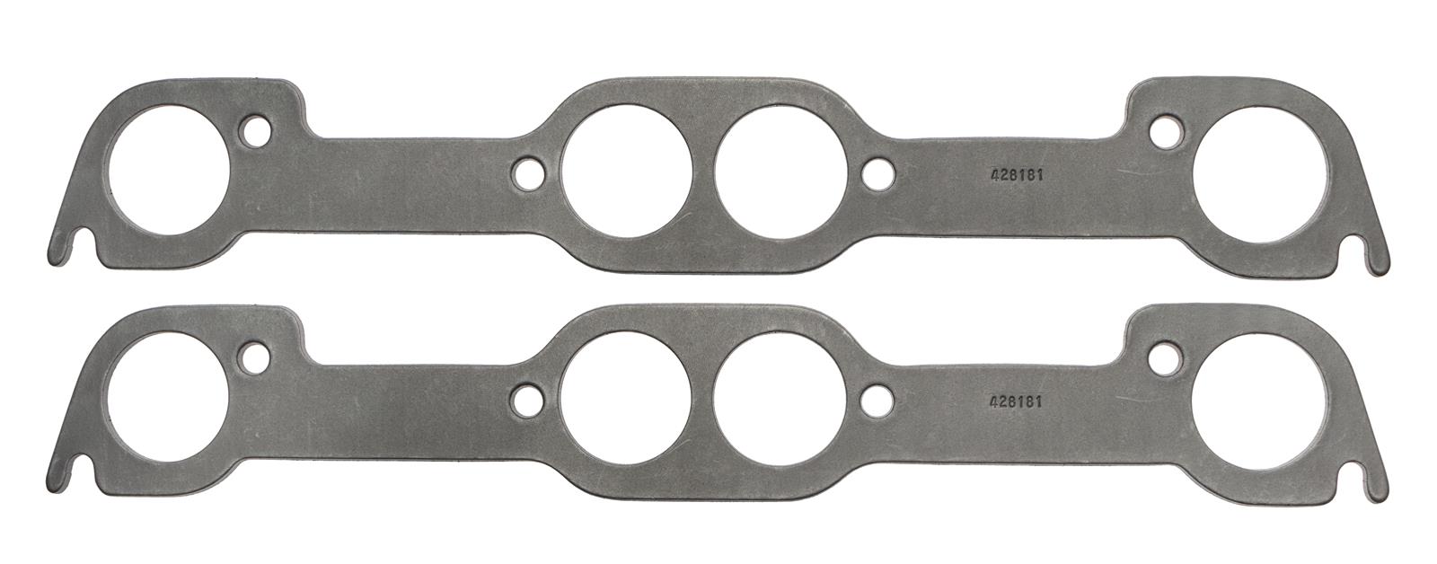 SCE Graph-Form Premium Header Gaskets 428181 and Exhaust Manifold Gaskets, Premium, Round Port, for High Output, and Edelbrock Heads, Pontiac, Pontiac V8, Pair