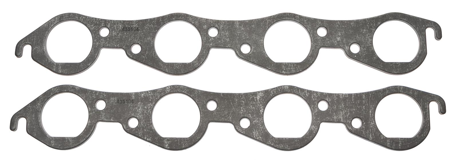 SCE Graph-Form Premium Header Gaskets 435184 and Exhaust Manifold Gaskets, Premium, High-density/Hi-temp Graphite, Round Port, for A460 and Trick Flow® Heads, Ford, 460, Pair