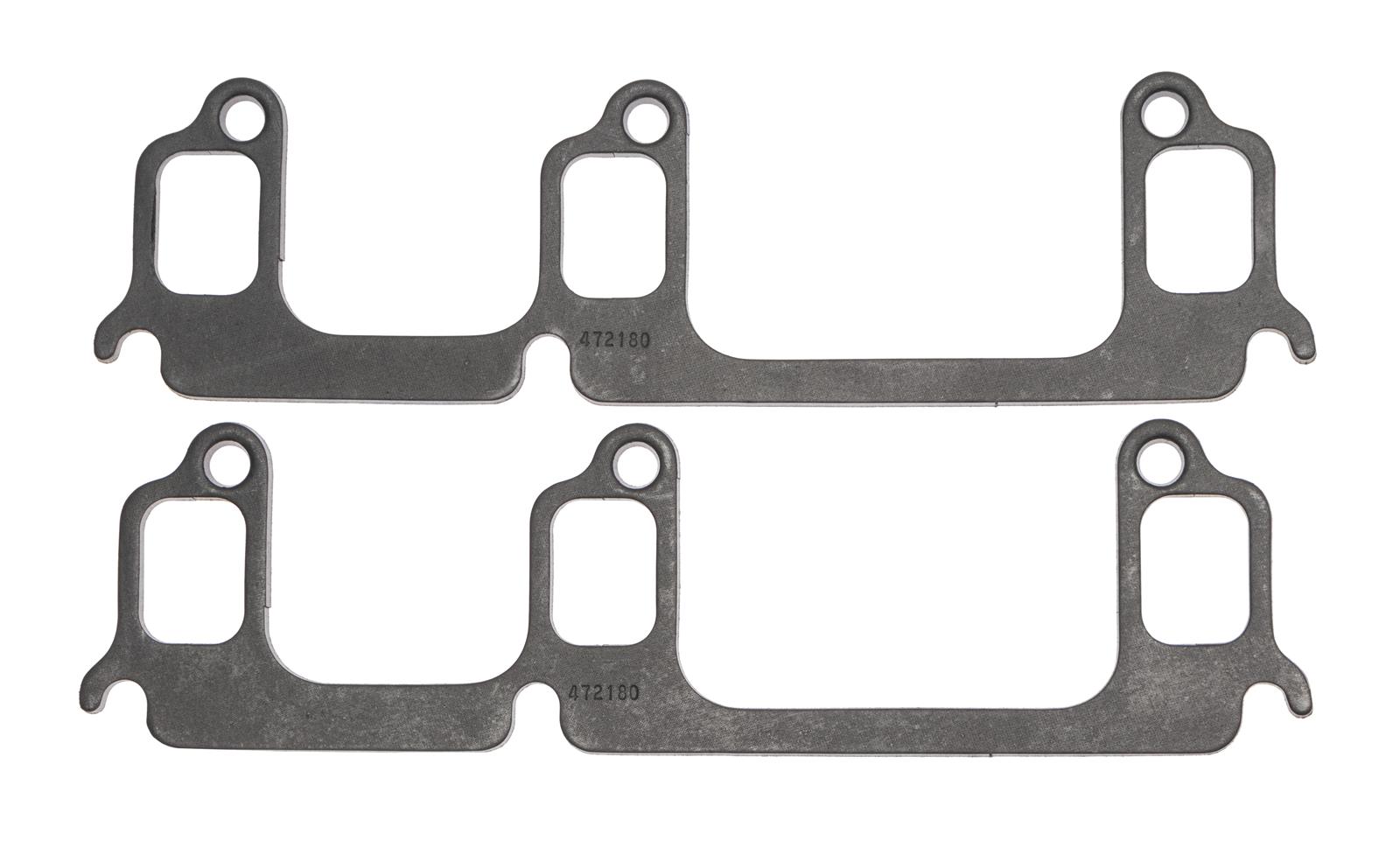 SCE Graph-Form Premium Header Gaskets 472180 and Exhaust Manifold Gaskets, Premium, High-density/Hi-temp Graphite, Rectangular Port, for Stage 1 Heads, Buick, 3.8L, 4.1L, Pair