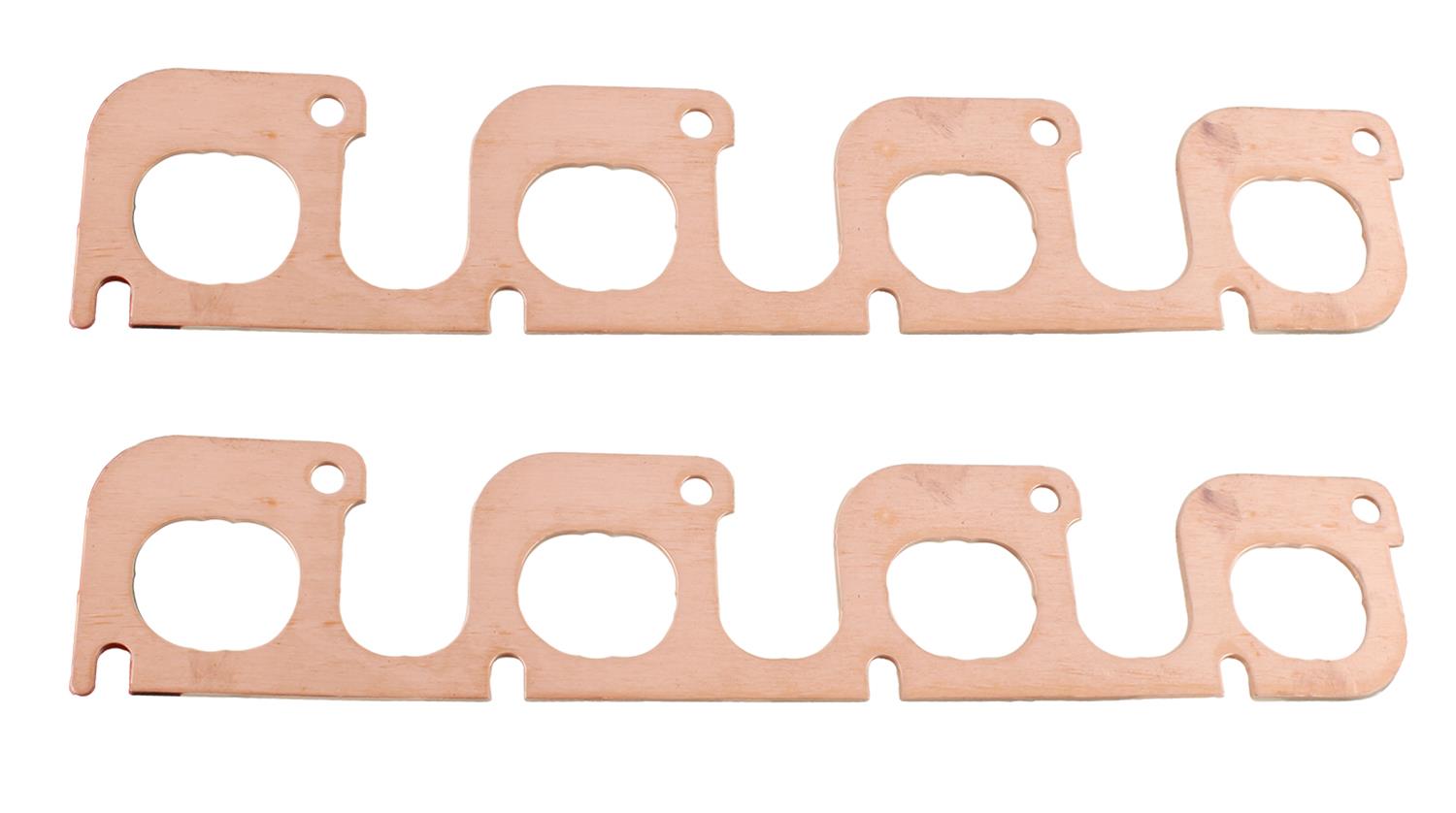 SCE Pro Copper Annealed Exhaust Gaskets 4911-2 Header and Manifold Gaskets, Annealed, Oval Port, for Brodix BD1010 and BD2000 Cylinder Heads, Chevrolet, Small Block, Pair