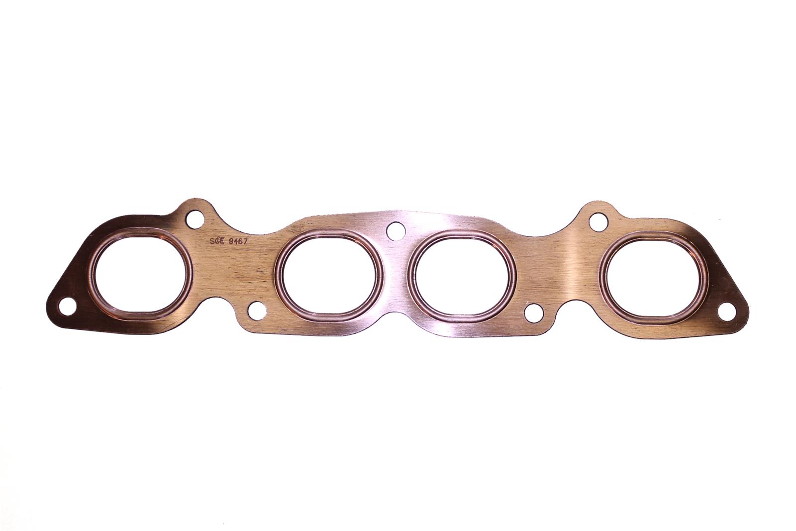 SCE Pro Copper Embossed Exhaust Gaskets 9467 Header and Manifold Gaskets, Embossed, Stock Port, for Use On H22A Series Head, for use on Honda®, 2.2L, Each