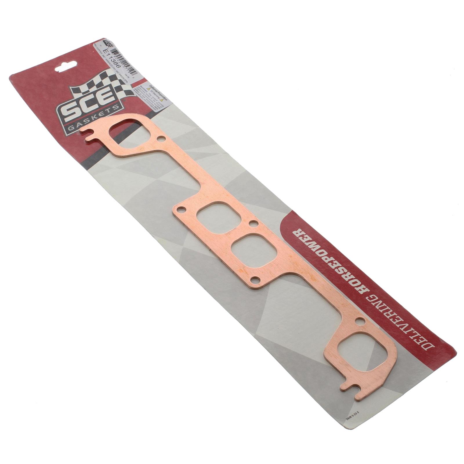 SCE Gaskets E11386 SCE Pro Copper Annealed Exhaust Gaskets Summit Racing