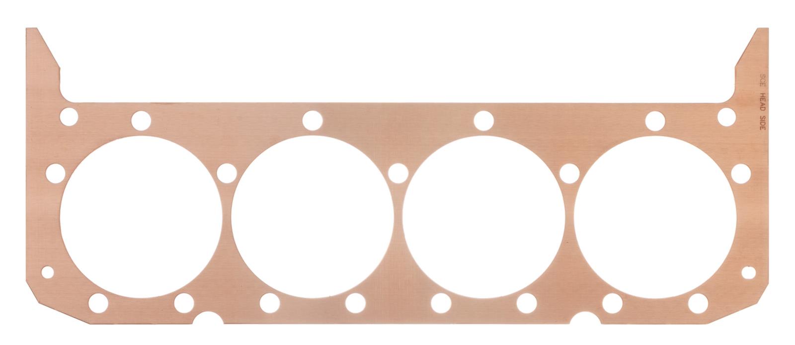 SCE Pro Copper Head Gaskets P111521NW Gaskets, Copper, 4.160 in. Bore, 0.021 in. Compressed Thickness, No Water Passages, Chevrolet, Small Block, Each