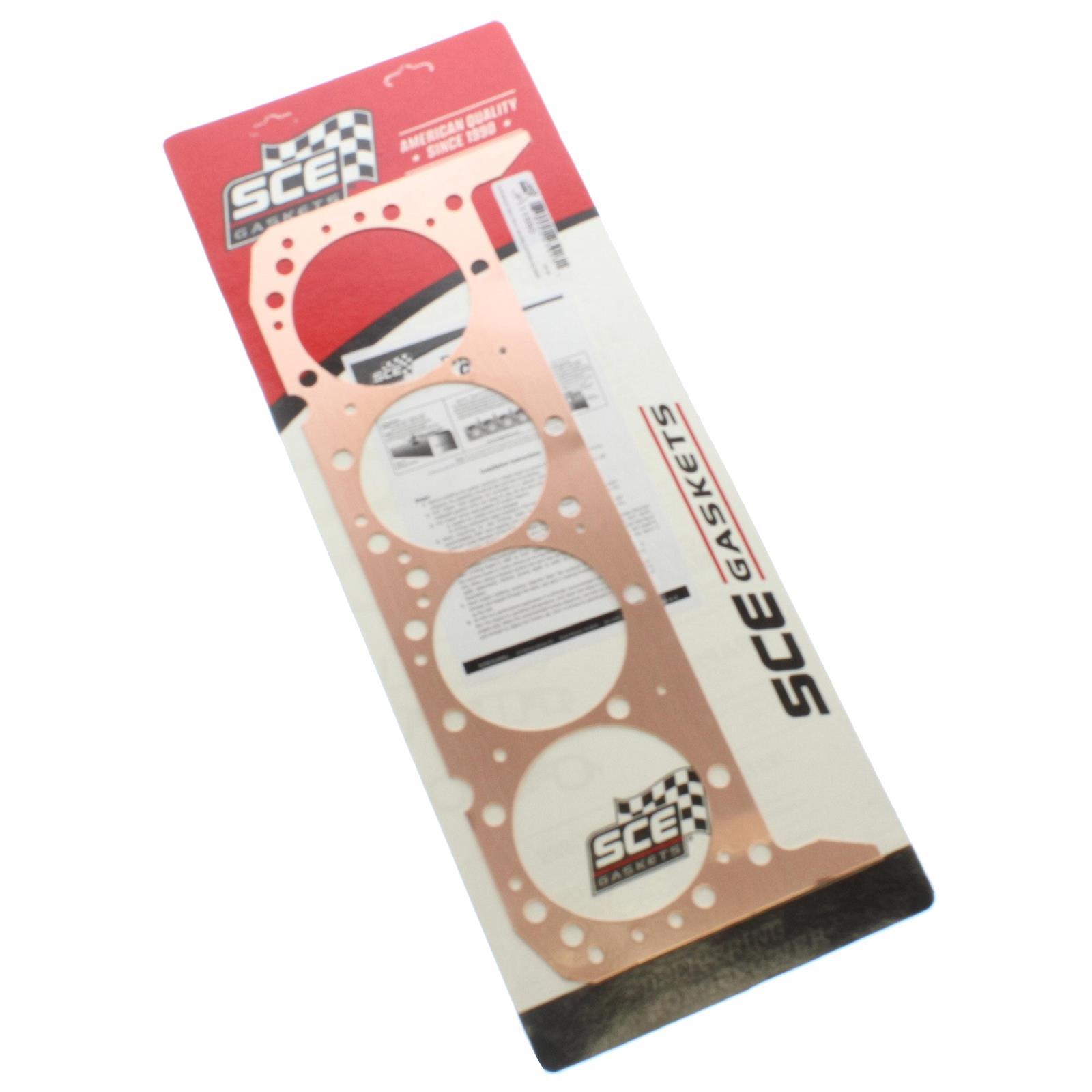 SCE Pro Copper Head Gaskets P111550 Gasket, Copper, 4.155 in. Bore, 0.050 in. Thickness, Chevy, Small Block, Each