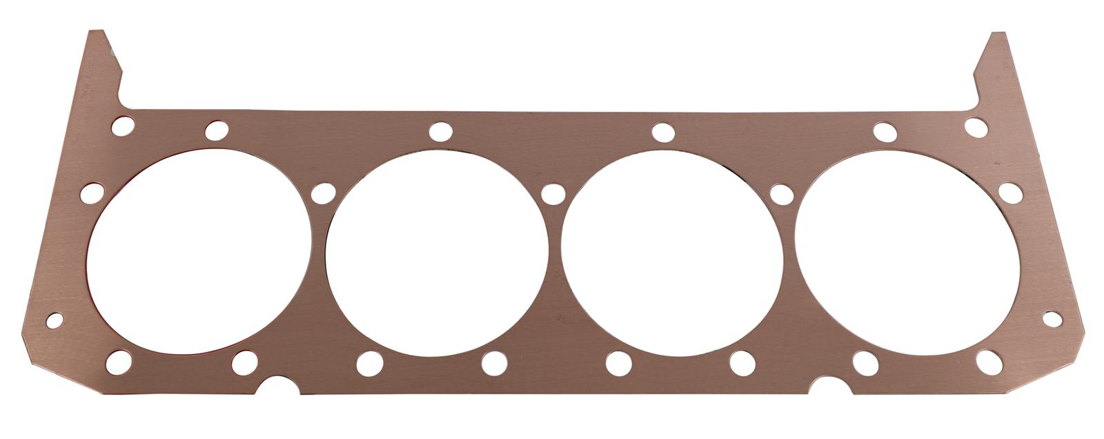 SCE Pro Copper Head Gaskets P111550NW Gaskets, Copper, 4.160 in. Bore, 0.050 in. Compressed Thickness, No Water Passages, Chevrolet, Small Block, Each