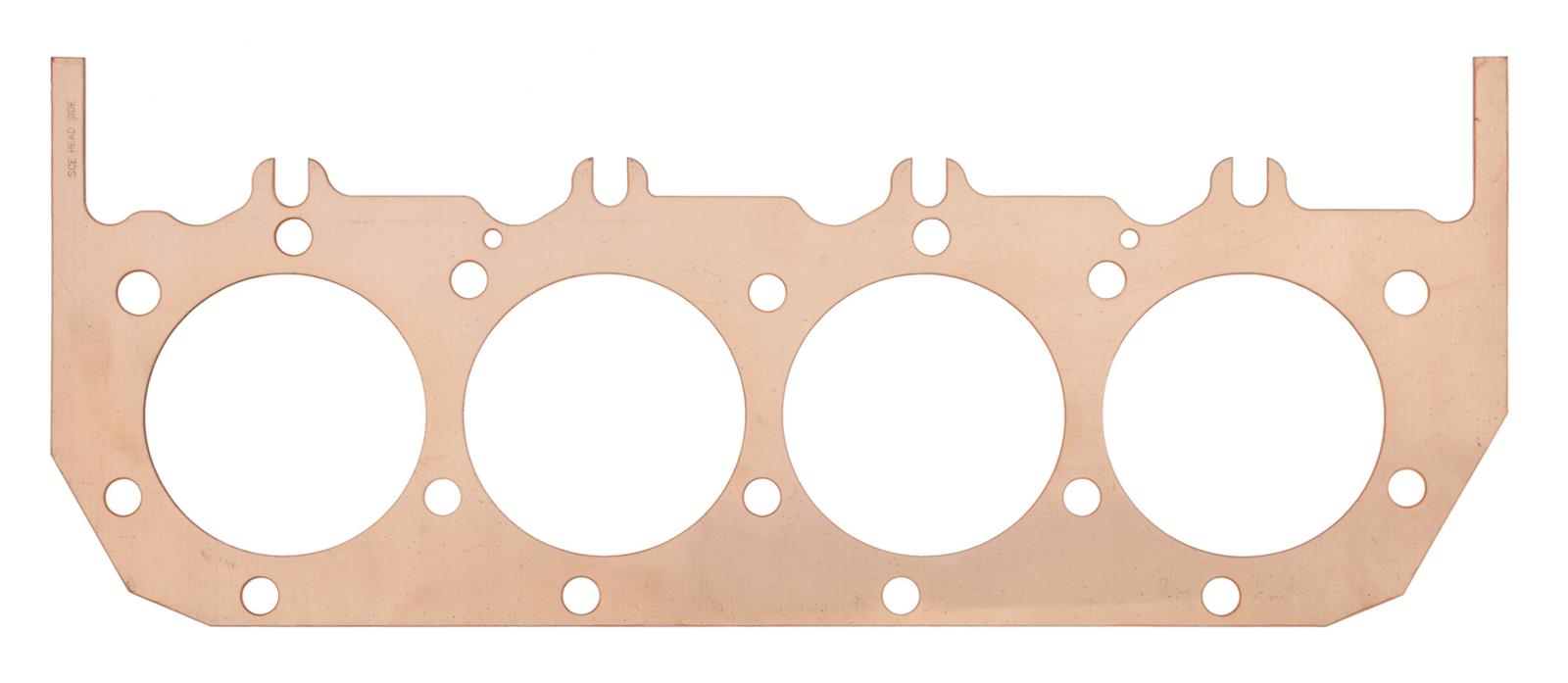 SCE Pro Copper Head Gaskets P133250NW Gaskets, Copper, 4.320 in. Bore, 0.050 in. Compressed Thickness, No Water Passages, Chevrolet, Big Block Mark IV, Each