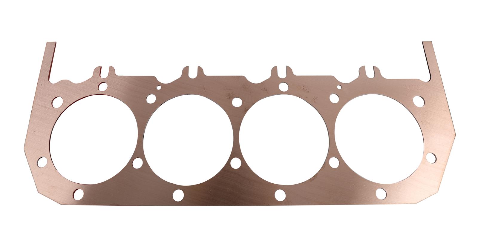 SCE Pro Copper Head Gaskets P135780NW Gaskets, Copper, 4.570 in. Bore, 0.080 in. Compressed Thickness, No Water Holes, Chevrolet, Big Block Mark IV, Each