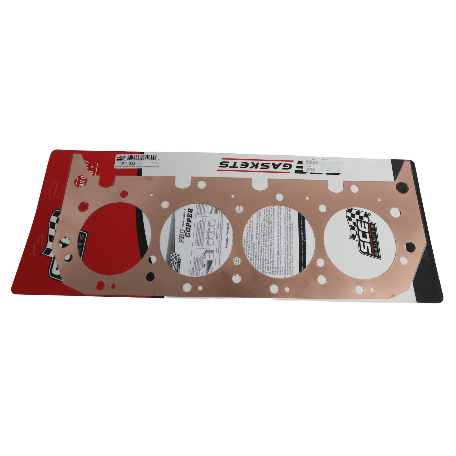 SCE Pro Copper Head Gaskets P143221 Gasket, Copper, 4.320 in. Bore, 0.021 in. Thickness, Chevy, 7.4L, Each