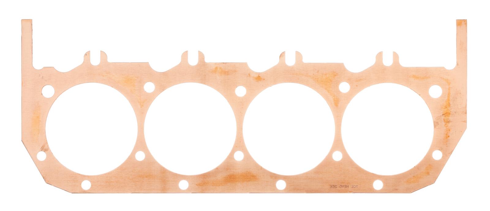 SCE Pro Copper Head Gaskets P165793NW Gaskets, Copper, 4.570 in. Bore, 0.093 in. Compressed Thickness, Fits 4.900 Bore Center Block with Chevy Big Block Bolt Pattern, V8, Each