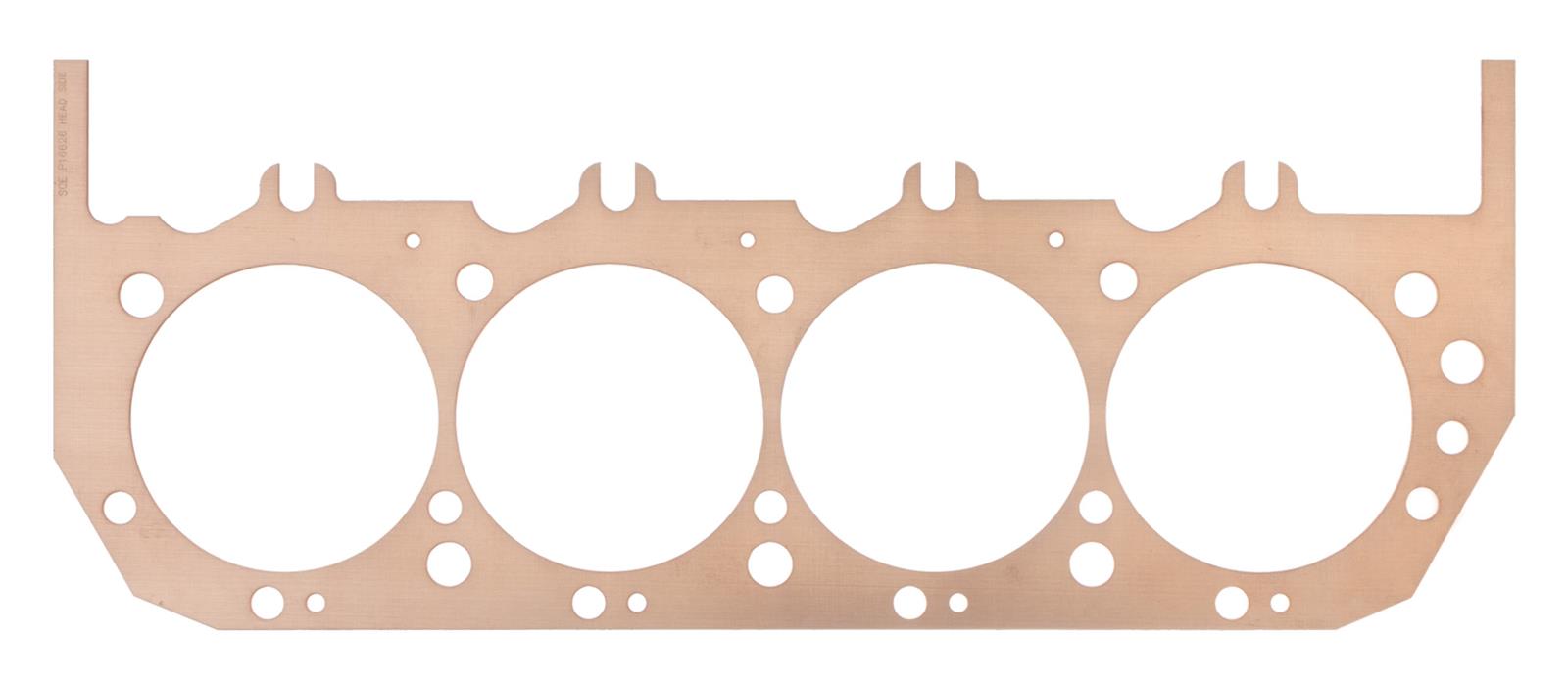SCE Pro Copper Head Gaskets P166272 Gaskets, Copper, 4.630 in. Bore, 0.072 in. Compressed Thickness, O-ring of the Block or Heads Is Required, Chevrolet, Big Block W, Each