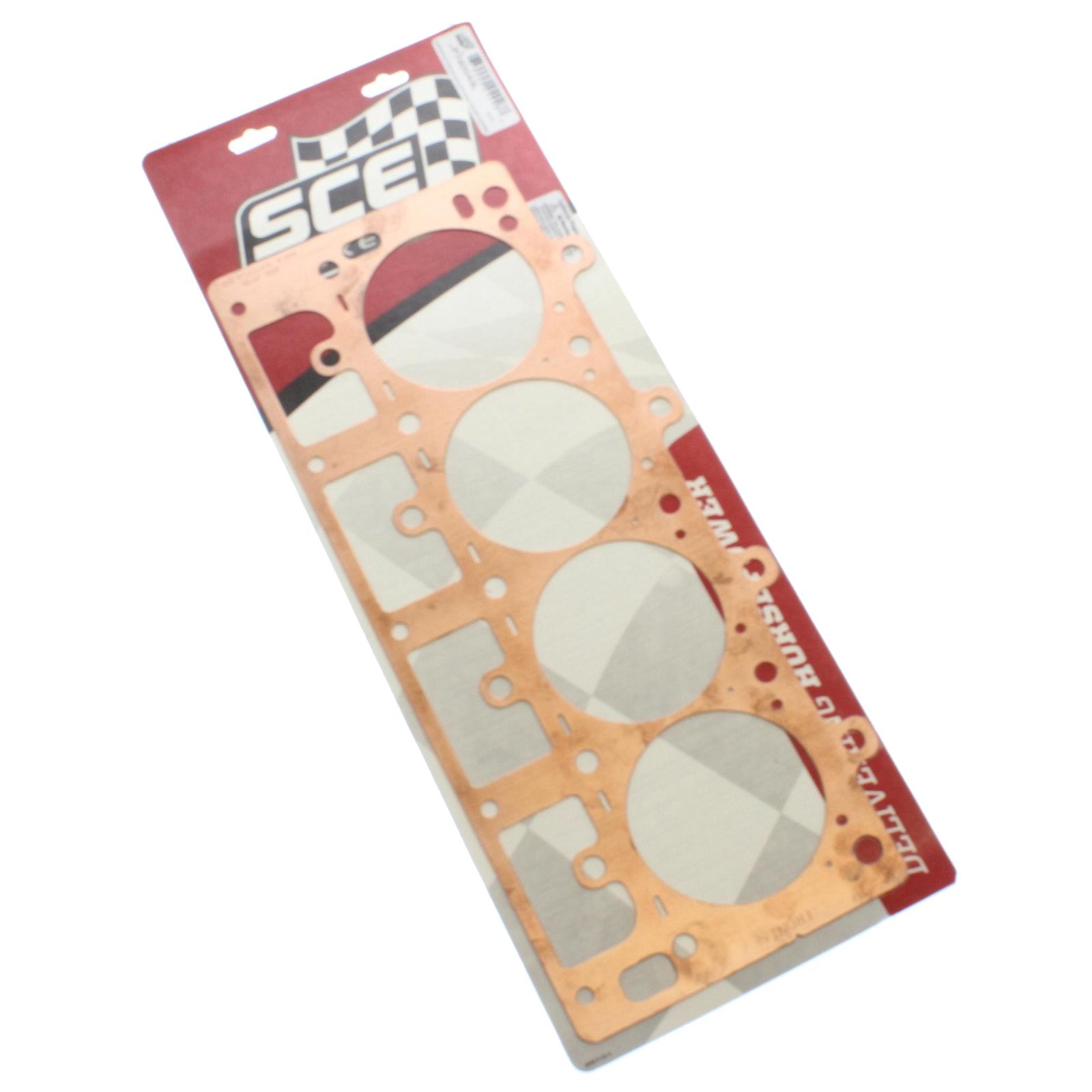 SCE Pro Copper Head Gaskets P192043L Gaskets, 4.200 in. Bore, Copper, 0.043 in. Compressed Thickness, Chevy, 6.0L LS, 6.2L LS, 7.0L LS, Each