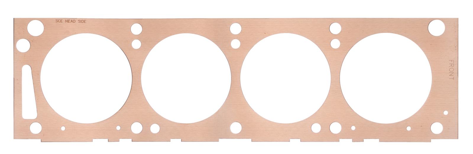 SCE Pro Copper Head Gaskets P341580L Gasket, Copper, 4.155 in. Bore, 0.080 in. Thickness, Ford, 352, 390, 428, Each