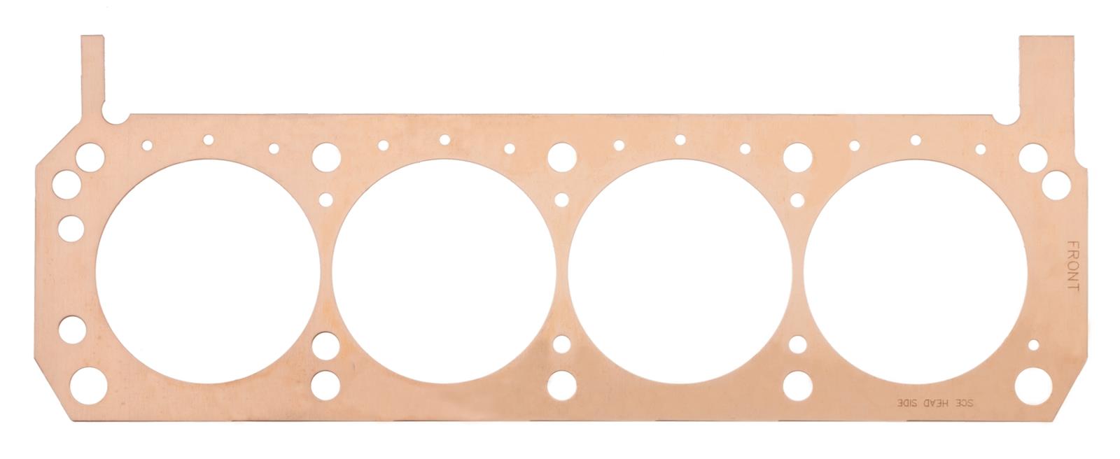 SCE Pro Copper Head Gaskets P360650R Gasket, Copper, Right Side, 4.060 Bore, 0.050 in. Compressed Thickness, Ford, Small Block, Each
