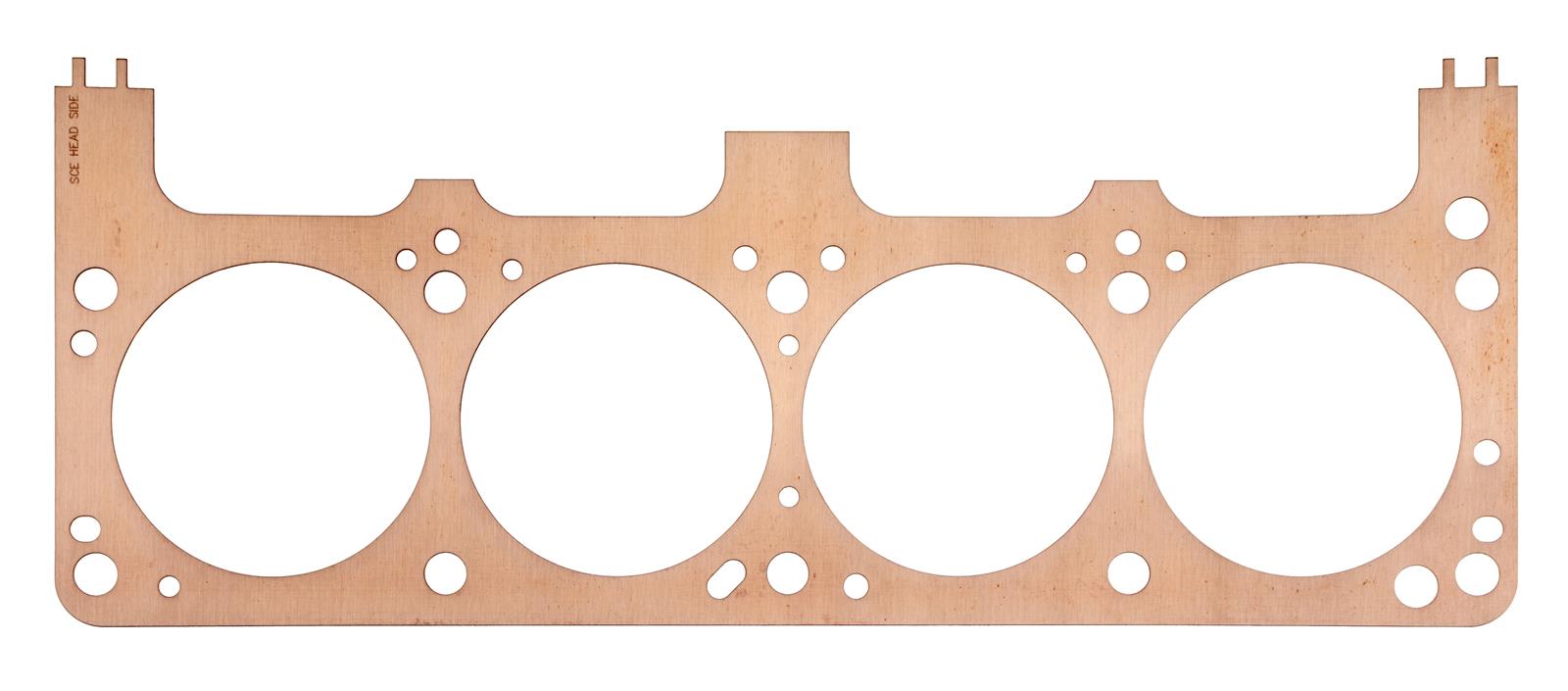 SCE Pro Copper Head Gaskets P690680L Gasket, Copper, 4.060 in. Bore, 0.080 in. Thickness, Chrysler, Dodge, Plymouth, 360, Each