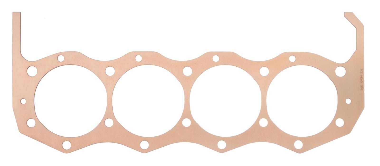 SCE Pro Copper Head Gaskets P744443 Gasket, Copper, 4.440 in. Bore, 0.043 in. Thickness, BBC AJPE, Alcohol Racing Block, Each