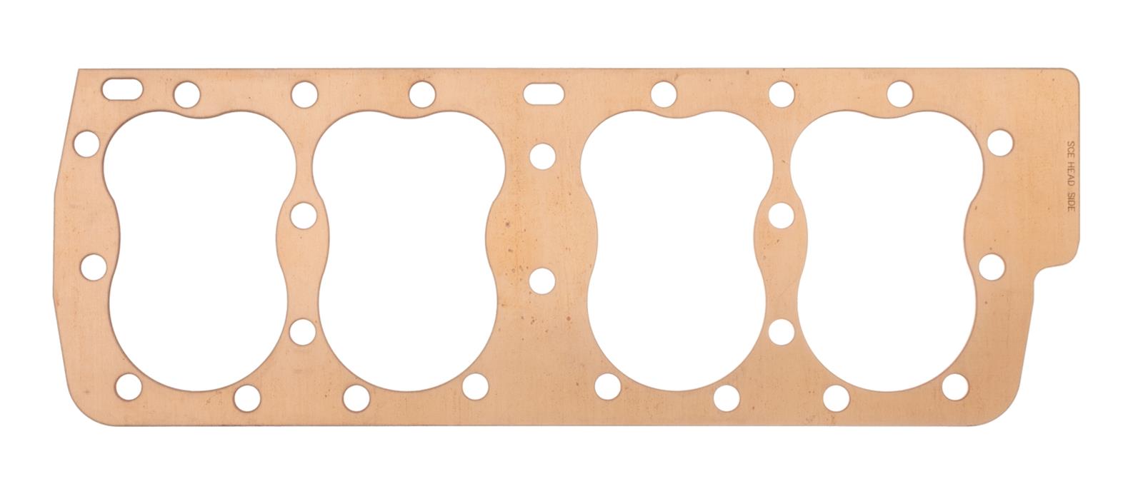 SCE Pro Copper Head Gaskets P908372R HEAD GASKET, PRO COPPER,FORD FLATHEAD 49-53 .072 PRO COPPER HD GSKT RIGHT SIDE