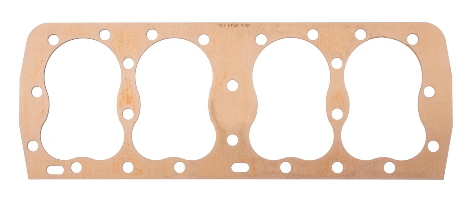 SCE Pro Copper Head Gaskets P908380L HEAD GASKET, PRO COPPER,FORD FLATHEAD 49-53 .080 PRO COPPER HD GSKT LEFT SIDE