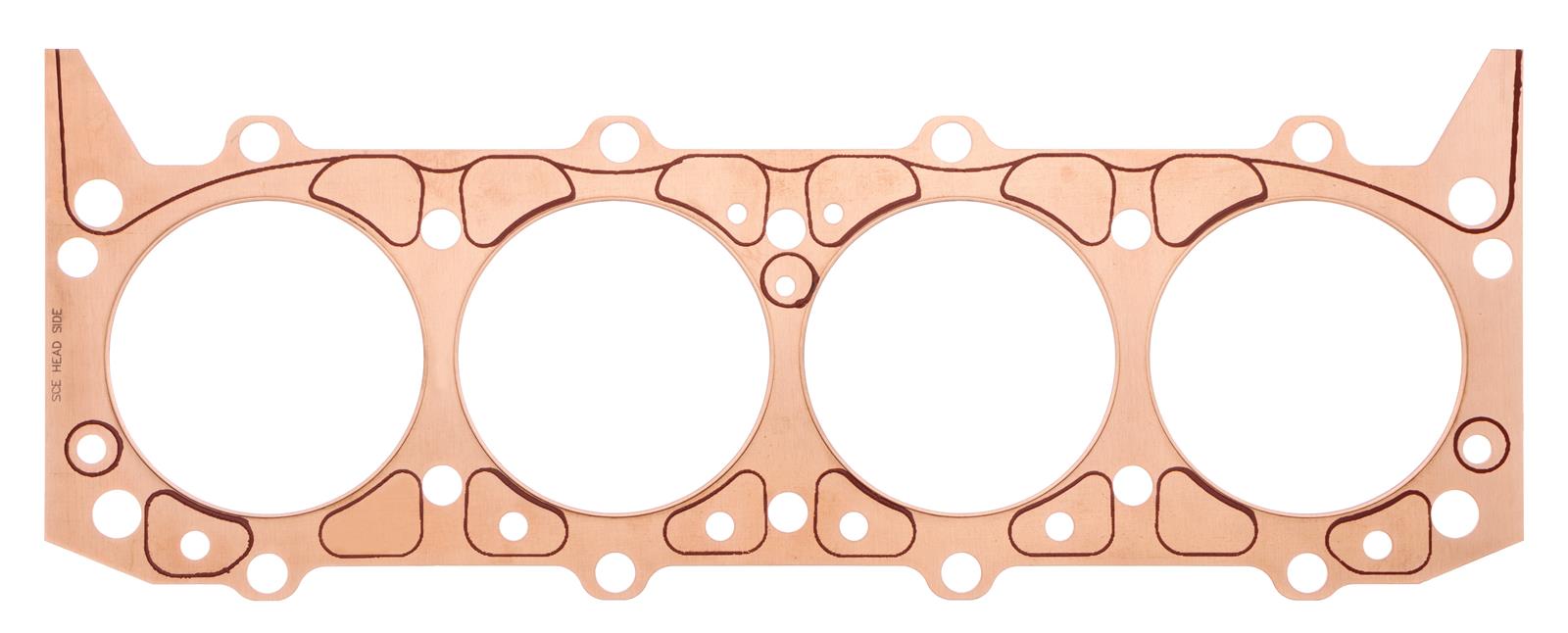 SCE ICS Titan Copper Head Gaskets S292580 Gaskets, Copper, 4.250 in. Bore, 0.080 in. Compressed Thickness, American Motors, 360, 390, 401, Each
