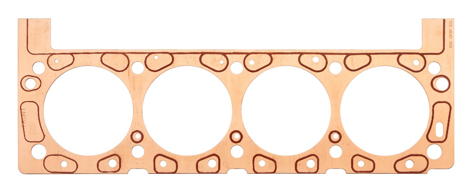 SCE ICS Titan Copper Head Gaskets S356293L Gaskets, Copper, 4.630 in. Bore, 0.093 in. Compressed Thickness, Fits Heads with 10 Bolts Per Side, Left Side, Ford, 429, 460, Each