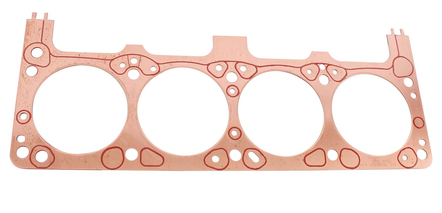 SCE Titan Copper Head Gaskets S690650R Gasket, Copper, Right Side, 4.060 Bore, 0.050 in. Compressed Thickness, Dodge, Plymouth, Chrysler, Small Block, Each
