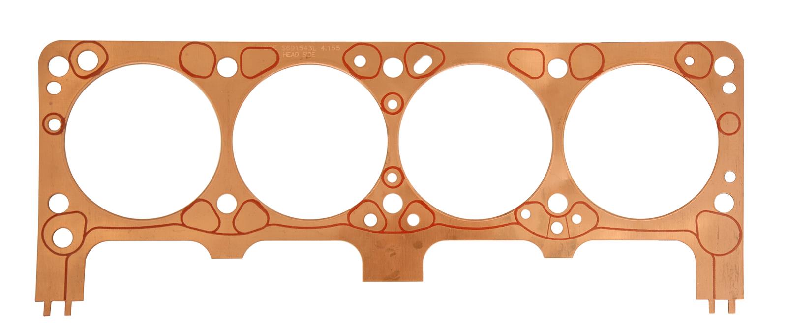 SCE ICS Titan Copper Head Gaskets S691543L Gaskets, Titan, Copper, 4.155 in. Bore, .043 in. Compressed Thickness, Chrysler, Small Block, Each