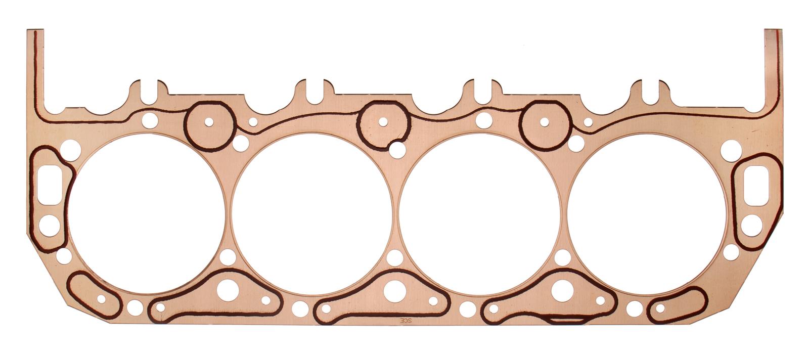 SCE Gaskets Cylinder Head Gasket, Pro Copper, 4.630 in Bore, 0.062 in Compression Thickness, Copper, Big Block Chevy, Each - 1