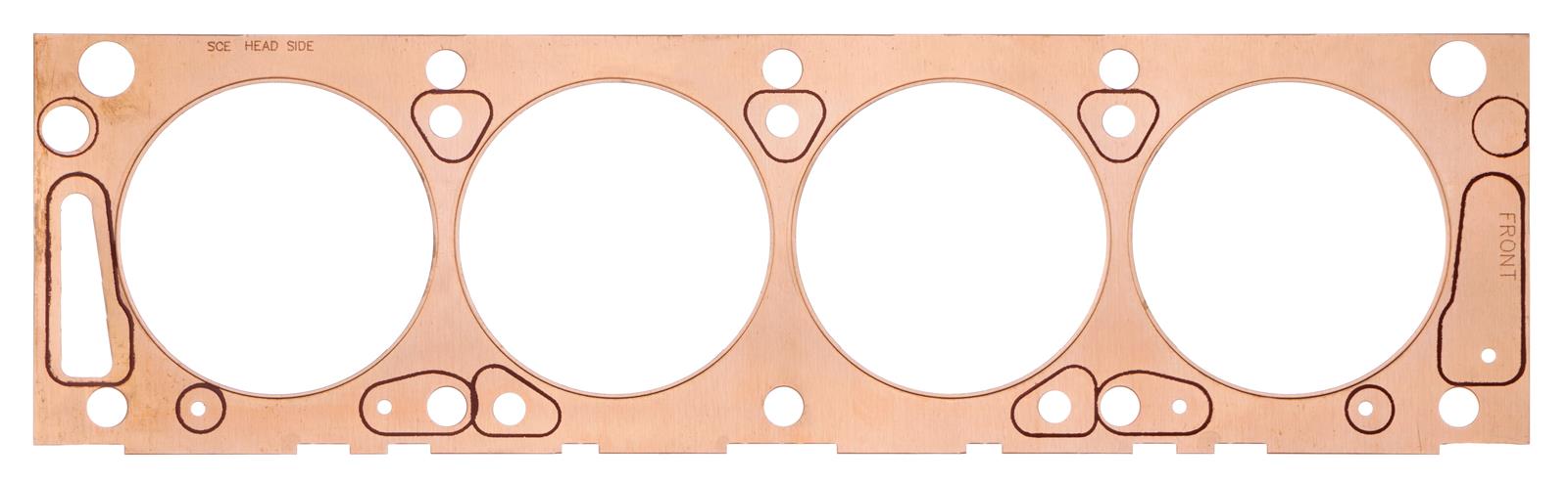 SCE Titan Copper Head Gaskets T343280L Gaskets, Copper, 4.320 in. Bore, 0.080 in. Compressed Thickness, Left Side, Ford, Mercury, 427, 428, Each