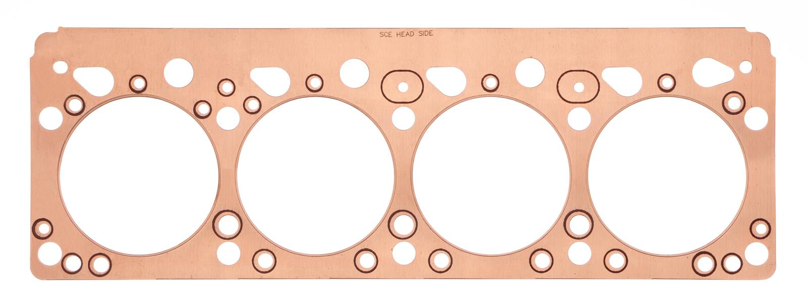 SCE Titan Copper Head Gaskets T671543 Gaskets, Copper, 4.160 in. Bore, 0.043 in. Compressed Thickness, Chrysler, 354 Hemi (Early), 392 Hemi (Early), Each