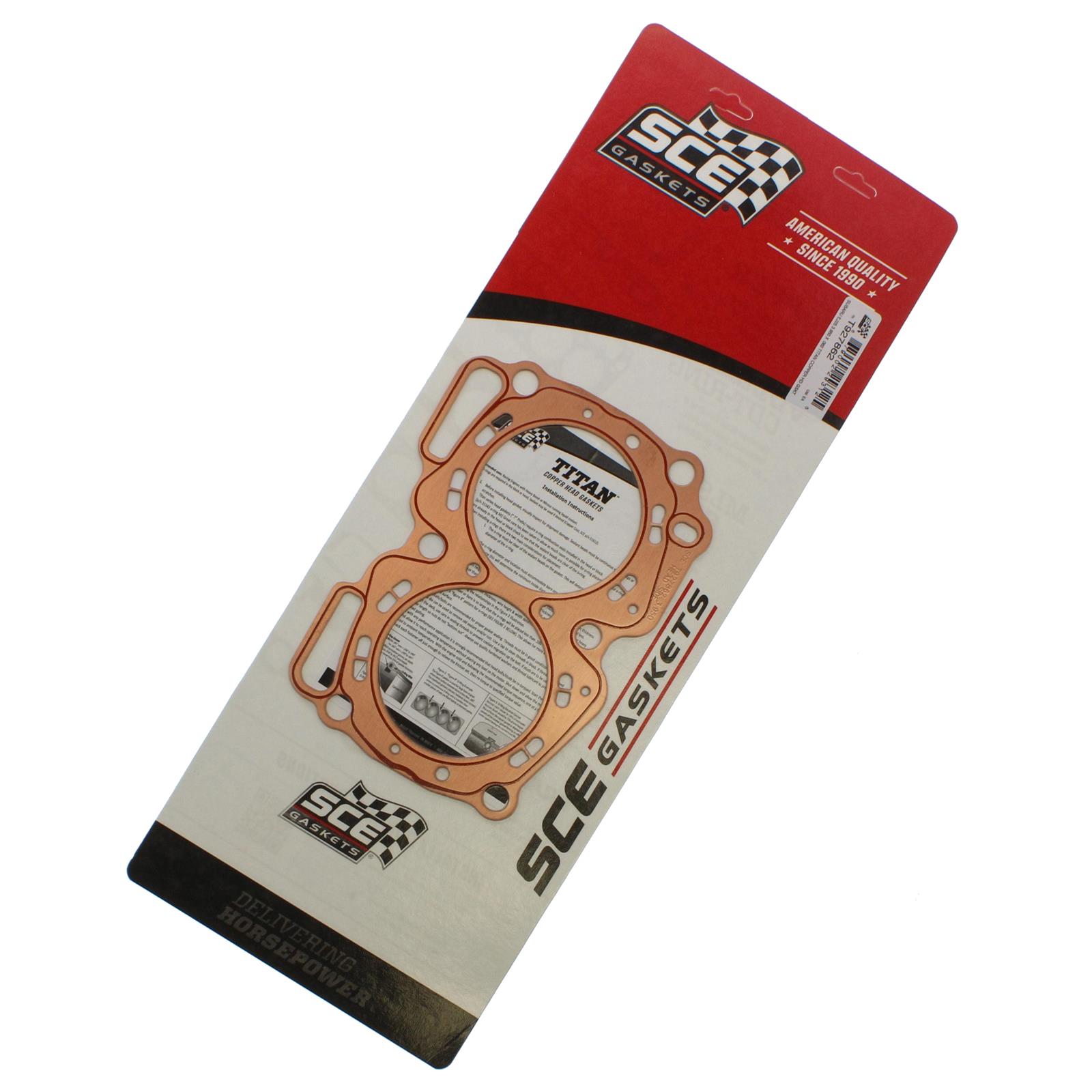 SCE Titan Copper Head Gaskets T927862 Gaskets, Gaskets, 3.950 in. Bore, Copper, 0.062 in. Compressed Thickness, Fits EJ25 Series Engines, Subaru, 2.5L, Each