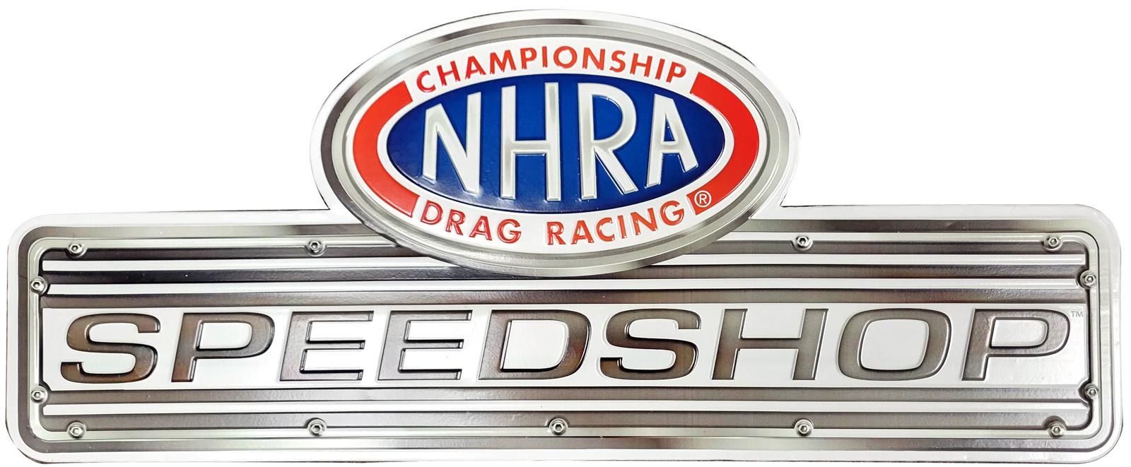 NHRA 442017 NHRA Embossed Metal Speedshop Signs | Summit Racing