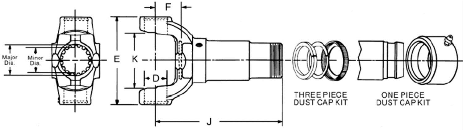 Spicer Drivetrain Products Slip Yokes 2-3-6061KX SLIP YOKE ASSEMBLY thumbnail 3