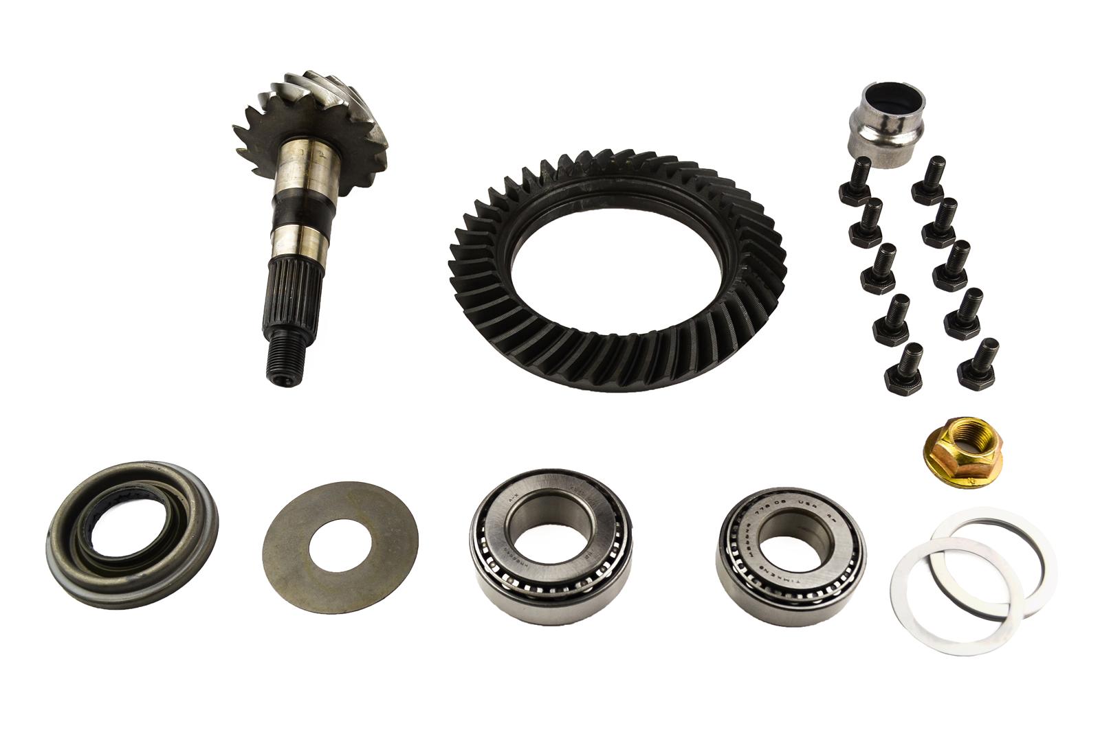 Spicer Drivetrain Products Ring and Pinion Gear with Installation Kits 707344-2X Dana 30 3.07 Gears Complete Kits, 3.07:1 Ratio, 26-spline, Standard Rotation, 30, Jeep, Front, Kit