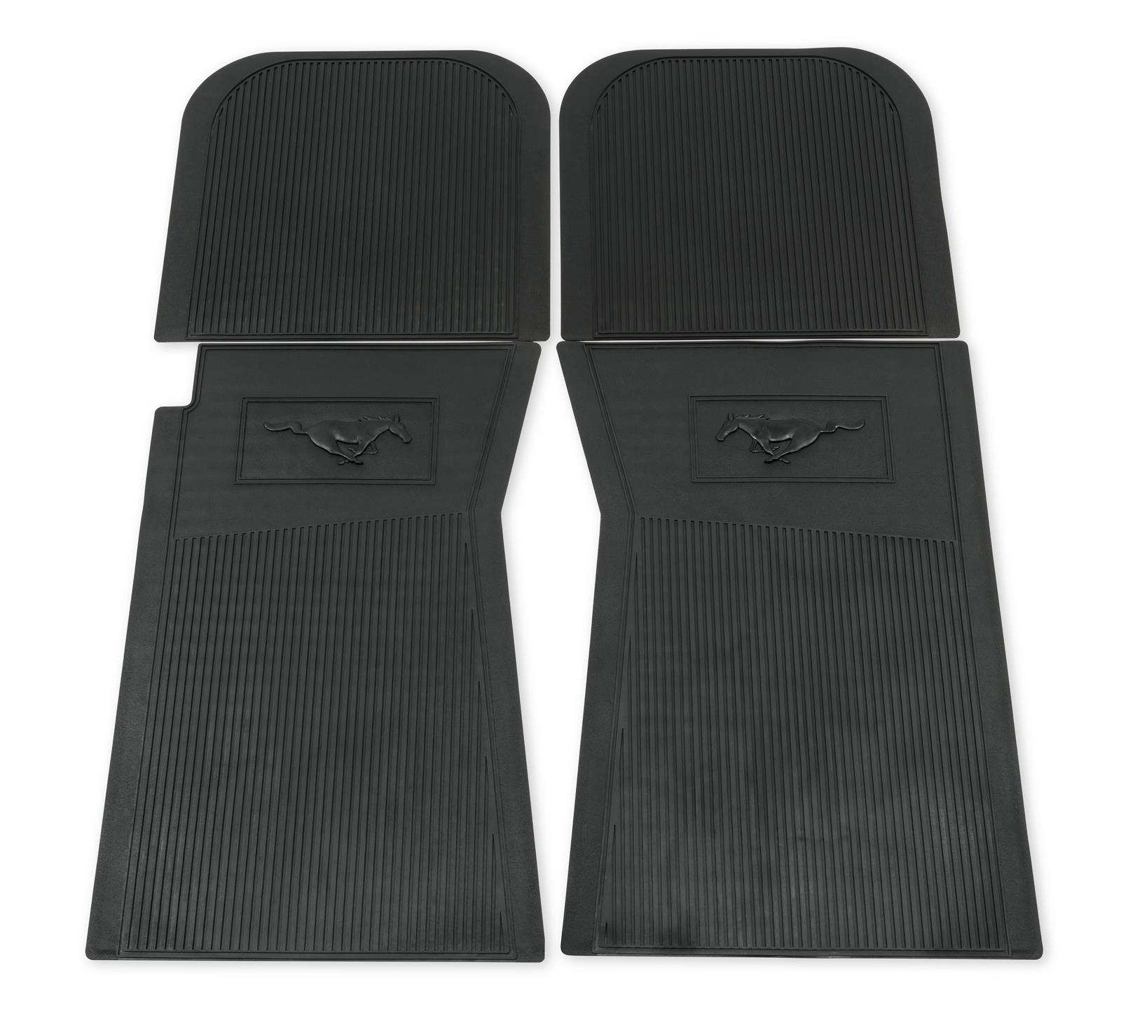 Scott Drake C5ZZ-6513086-BK Scott Drake Rubber Pony Floor Mats