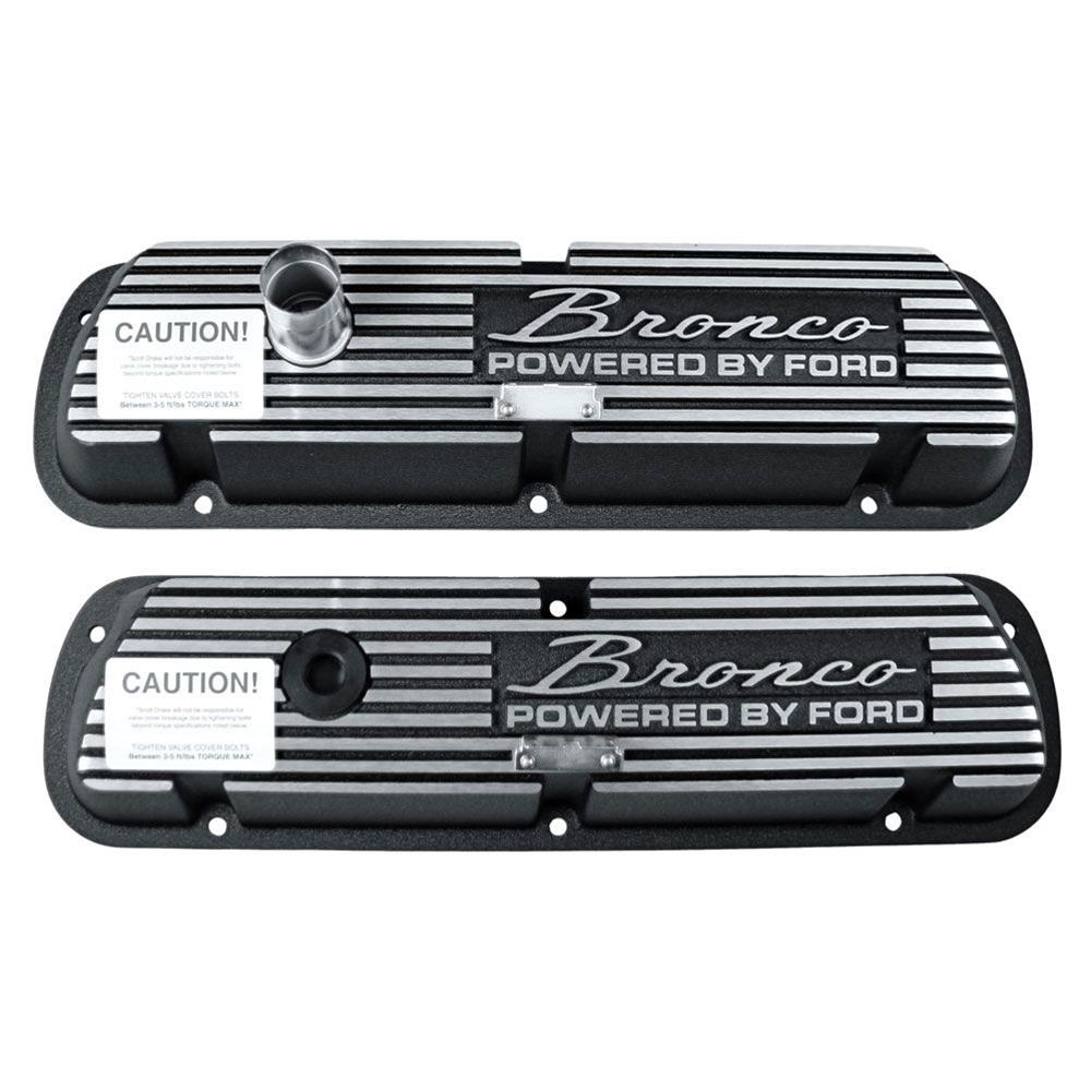 Scott Drake 6A582-B Scott Drake Classic Aluminum Valve Covers