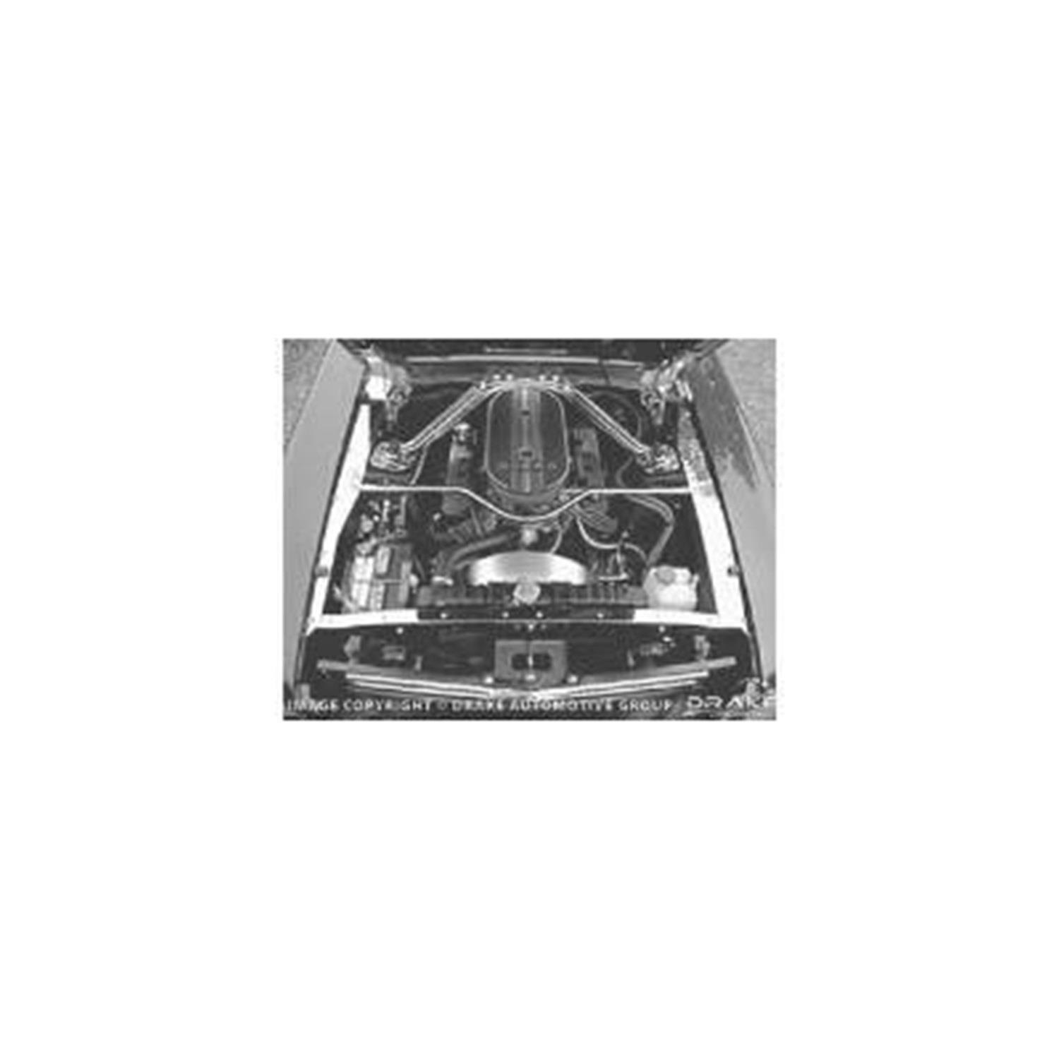 Scott Drake Underhood Stainless Trim ACC-UHT-67 Trim, Panels, Steel, Polished, Ford, Kit