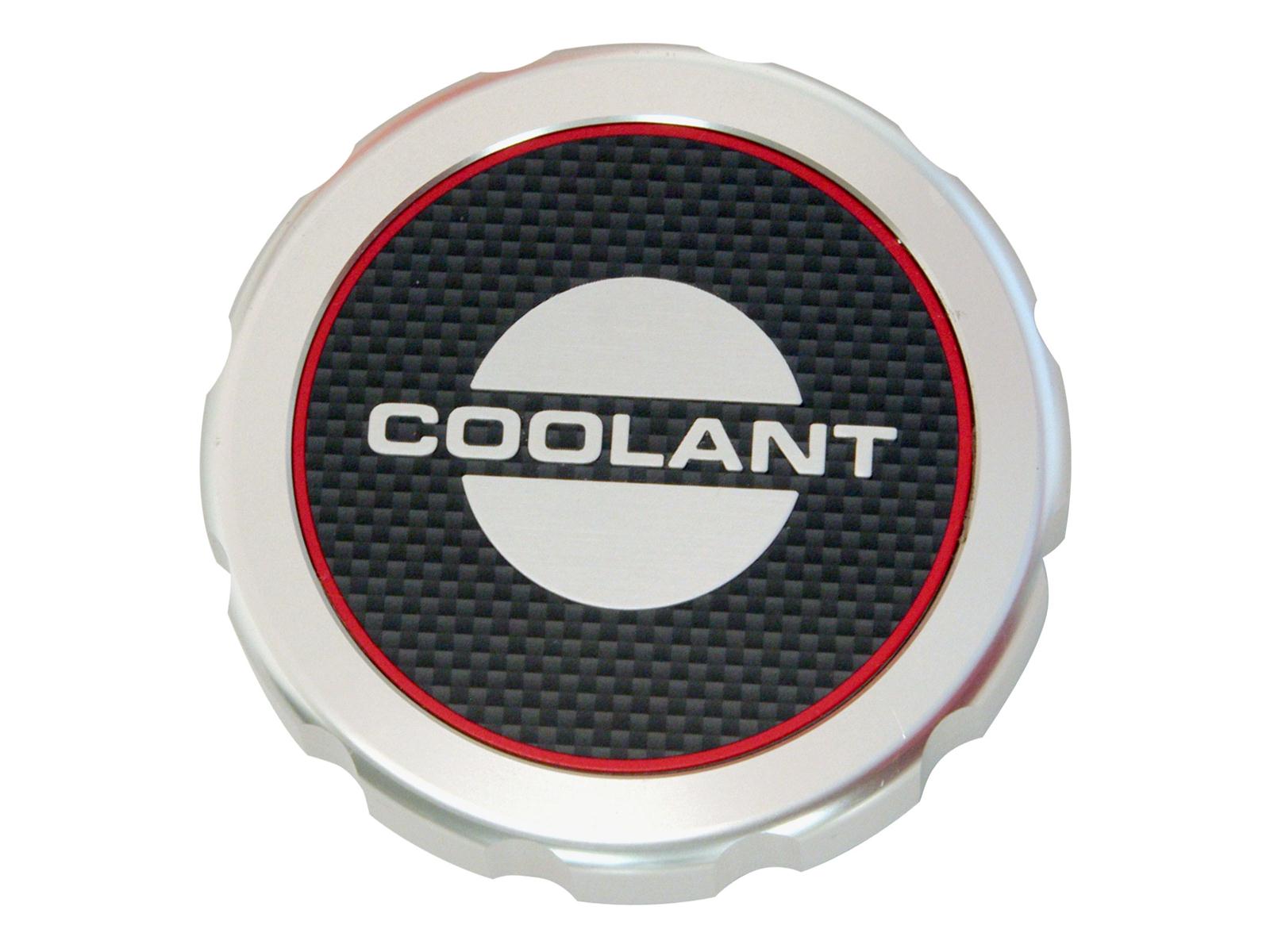 Scott Drake Radiator Caps B-8100 Cap, Round, Billet Aluminum, Natural, Coolant Logo, Ford, Each