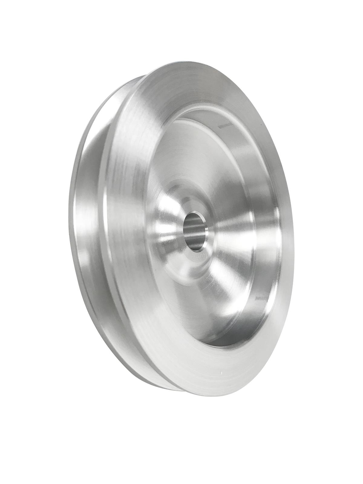 Scott Drake Power Steering Pulleys B-F811 Pulleys, V-belt Style, 1-groove, Aluminum, Natural, 5.500 in. O.D., Ford, Each