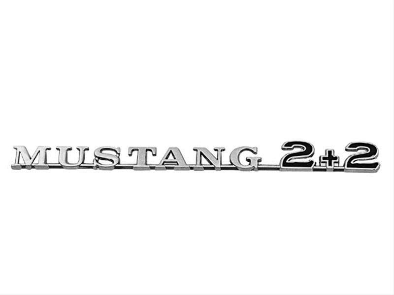 Scott Drake Emblems C5ZZ-16098-C Emblem, Fender, Chrome/Black, Mustang 2 + 2 Script Logo, Ford, Each