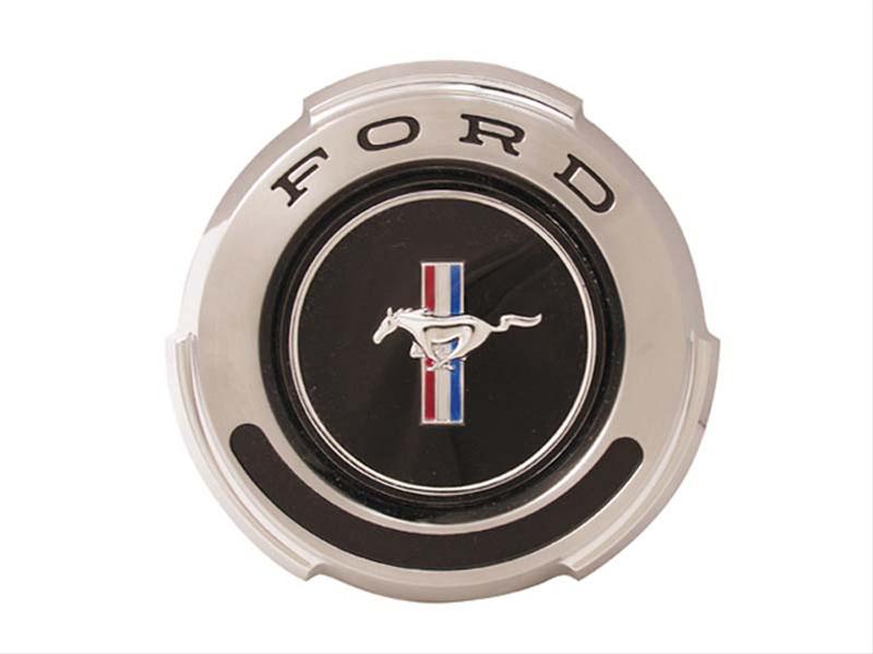Scott Drake Fuel Tank Caps C5ZZ-9030-C Cap, Die-cast, Black, Chrome, Ford, T5, Each