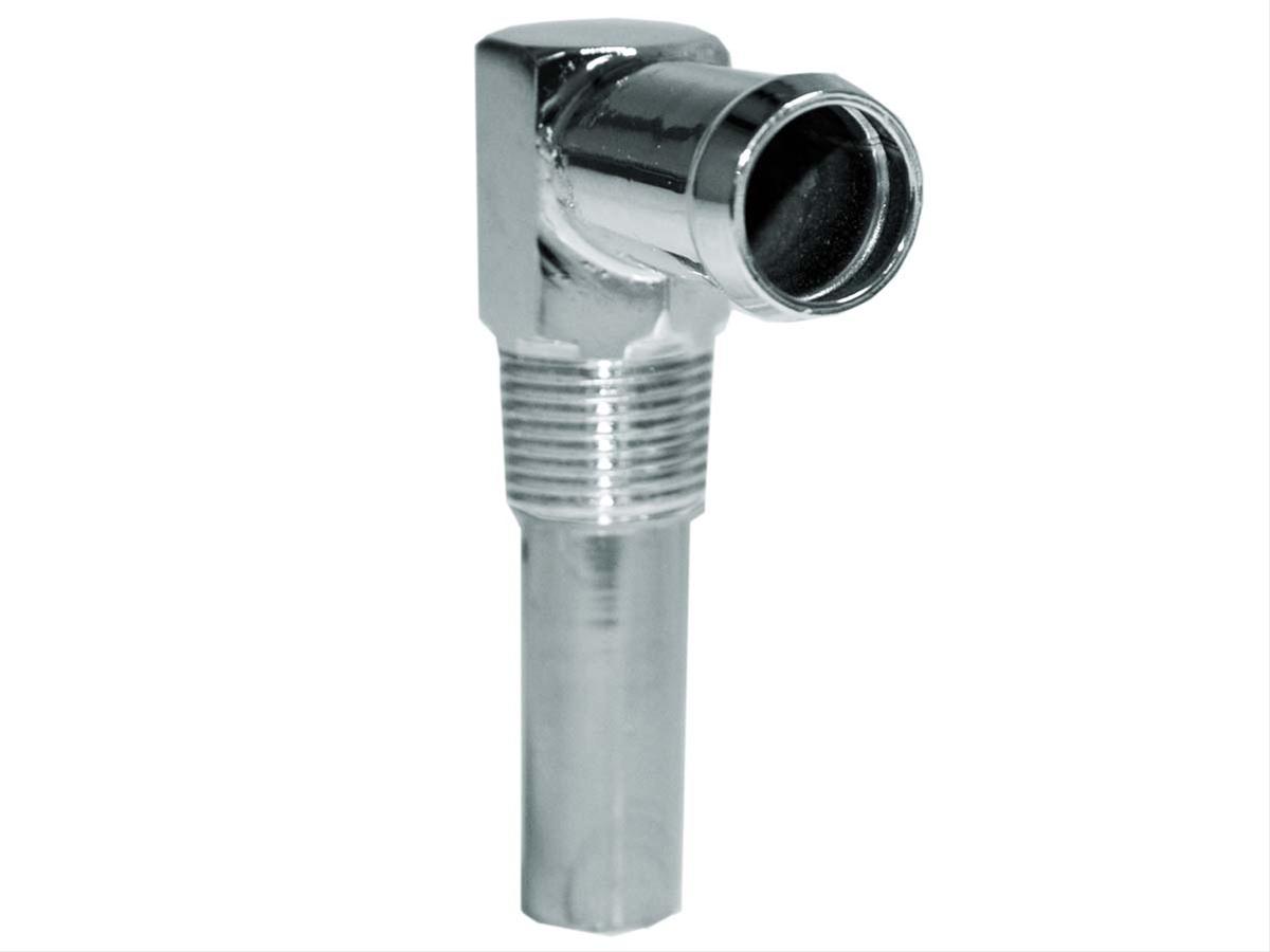 Scott Drake Heater Hose Elbow Fittings C6AZ-18599-C Fitting, Elbow, 90 degree, Steel, Chrome, 3/8 in. NPT Male Threads, 5/8 in. Nipple, Each thumbnail 2