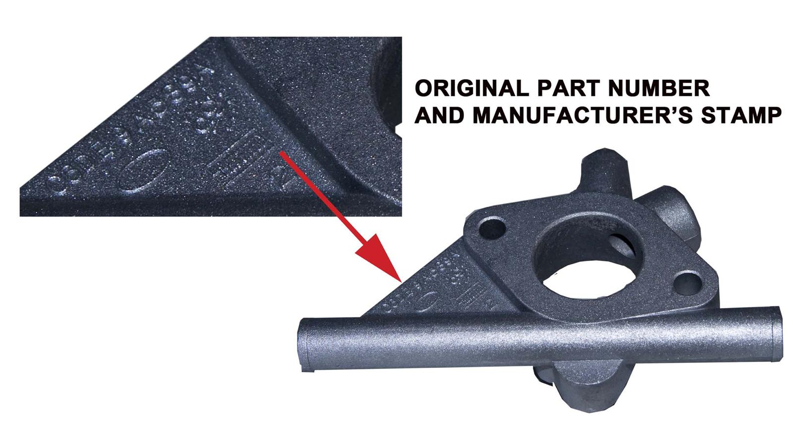 Scott Drake Carburetor Spacers C6OZ-9A589-A Spacer, Open, Aluminum, Natural, Ford, Mustang, 6 Cylinder, Each