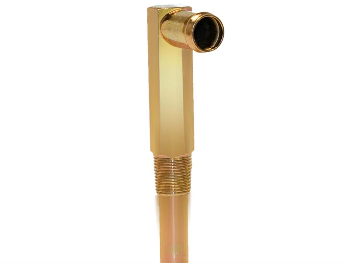 Scott Drake Heater Hose Elbow Fittings C8AZ-18599-A Fitting, Elbow, 90 degree, Steel, Zinc Finish, 3/8 in. NPT Male Threads, 5/8 in. Nipple, Each thumbnail 2